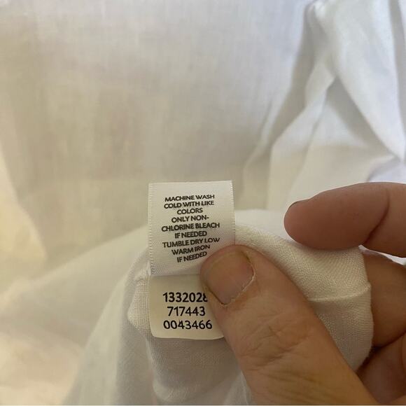 J. Jill White Linen Tunic 3/4 Sleeve small staple classic breathable - Picture 7 of 8